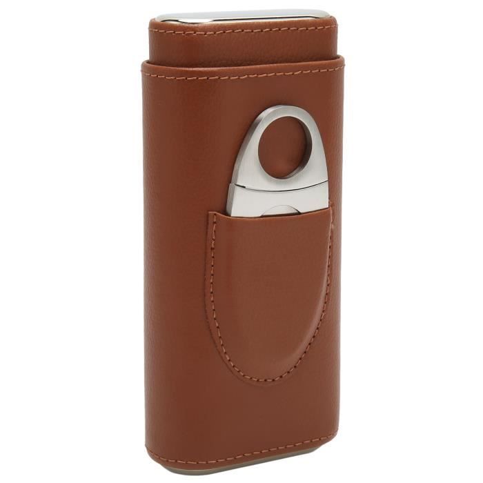 Cave à Cigares De Voyage - Étui Portable Double Couche Avec Humidificateur, Coupe-cigare, Cèdre - Étanche IP68