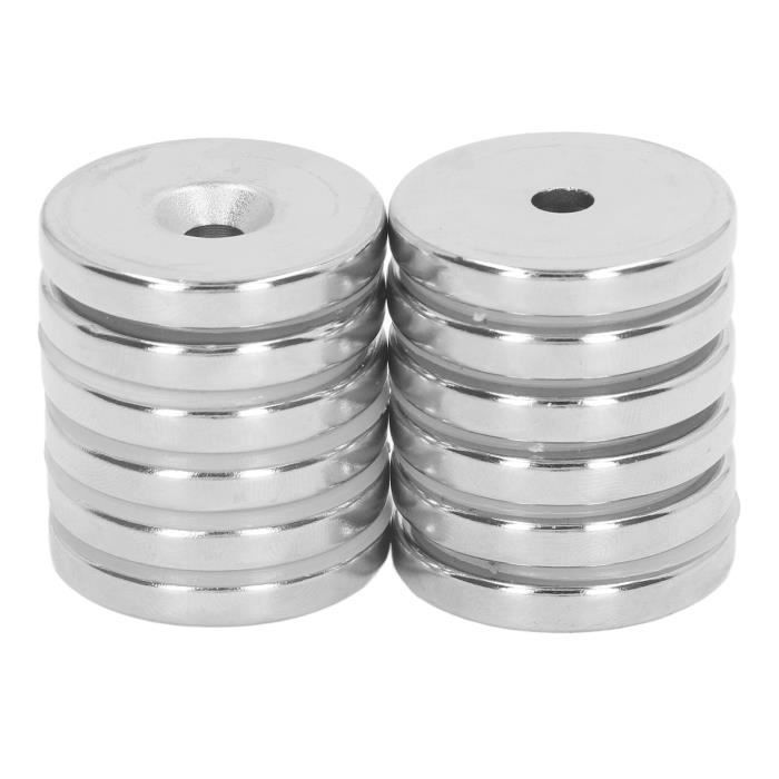 2 Aimants En Néodyme N48 - Anneau 1" X 3/4" X 1/4" - Revêtement Nickel