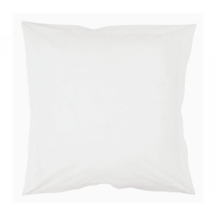 Taie d'oreiller coton INTIMITY 63x63 cm blanc