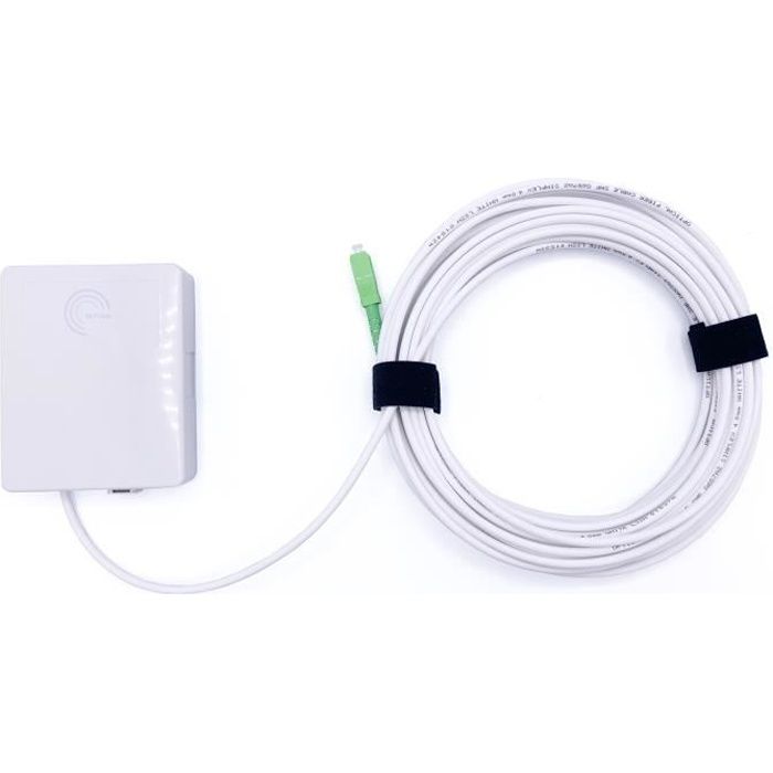 Elfcam - 10 Mtres Cable Fibre Optique Renforc SC-APC SC-APC Simplex Monomode (Diamtre: 4,0mm), Equip d'une PTO, Rallonge Utili(10)