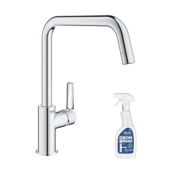 Grohe Robinet cuisine bec haut Start chromé avec nettoyant