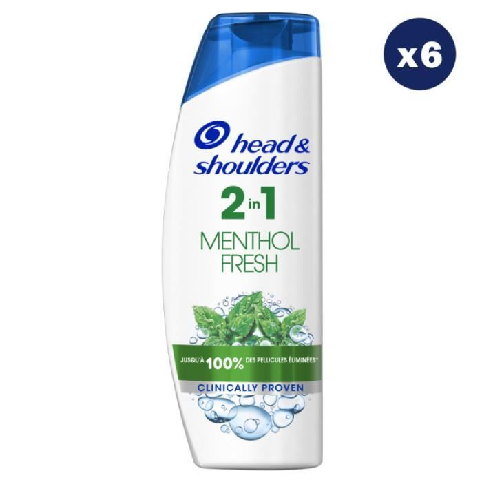 6 2-en-1 Menthol Fresh Shampooing 270ml, Head&Shoulders