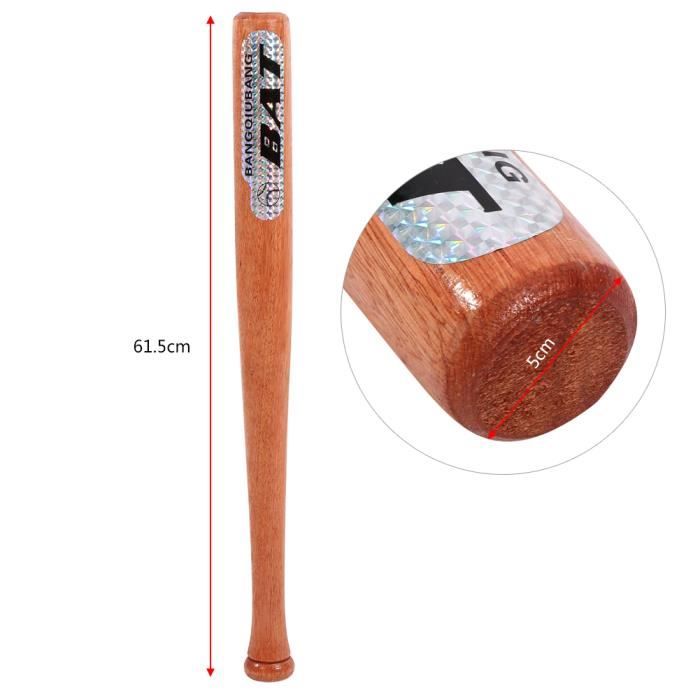 Batte De Baseball En Bois Massif - 32 Pouces - Noire - J.J STORE