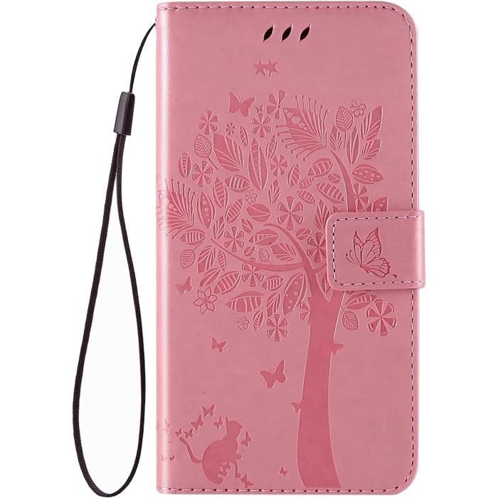 Coque Rabat Crosscall Core-X4 Neo - Cuir PU, Fenêtre Visible, Aimants, Support Et Protection Antichoc