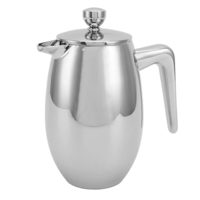 Pot à Crème Argenté Style Reine Anne - Forme Cafetière - 1911 - Occasion (Couvercle Ne Ferme Pas Hermétiquement)