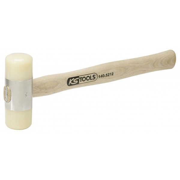 KS Tools Maillet en nylon - 340 g - Tête Ø35 mm - Manche en frêne galbé - Nylon et frêne - Pour bricolage - Résistant