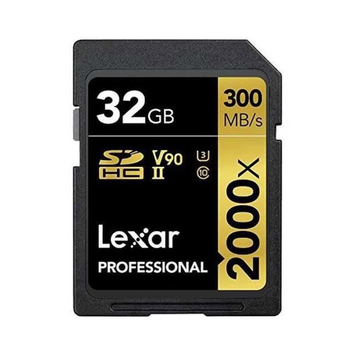 LEXAR Carte SD Professional 2000X 32Go 300Mo/s