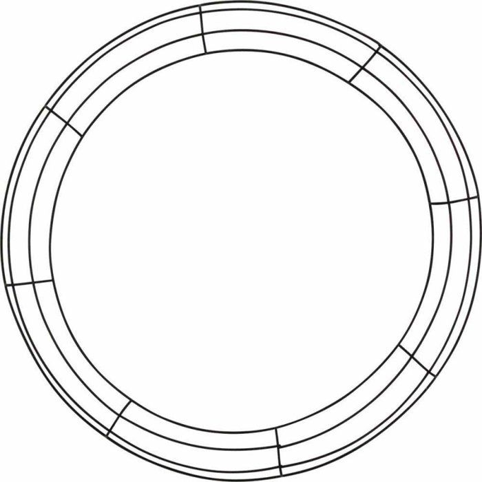 Couronne En Polystyrène MegaCrea DIY - Diamètre 30cm | Blanc | Support à Décorer