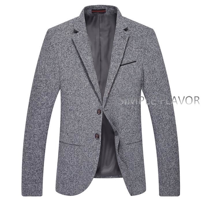 Veste costume homme mince costume ?�l?�gant SIMPLE FLAVOR Gris - Cdiscount Pr??t-?�-Porter