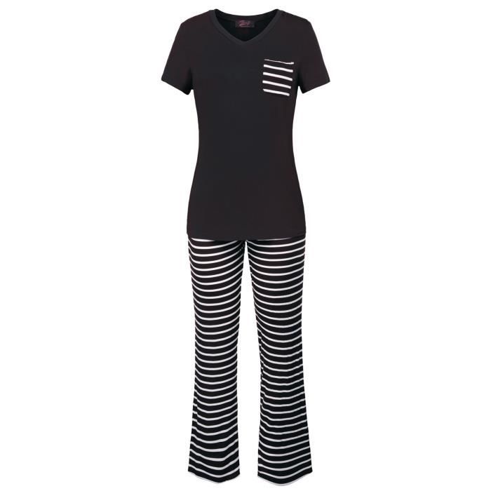 XXL Zexxxy Bas de Pyjama à Poches pour Femmes Pantalon de détente à Cordon en Coton S 