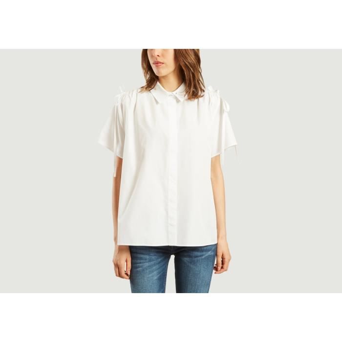 Kenzo Chemisier Froncé Femme Collection Printemps Eté Blanc - Achat / Vente  chemisier - blouse - Soldes sur Cdiscount dès le 20 janvier ! Cdiscount