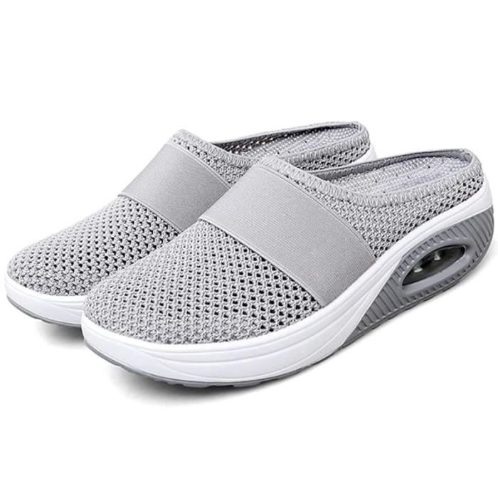 Chaussures Larges AEHO Pour Femmes - Mocassins à Enfiler Sans Lacets - Pour Pieds Sensibles, œdèmes - Semelle Antidérapante