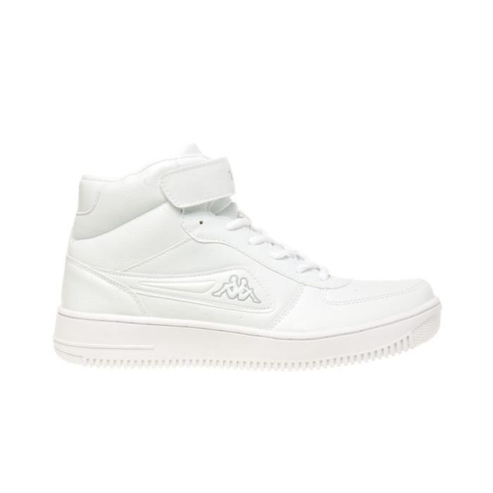 Baskets Kappa Bash Mid - Homme - Blanc - Lacets - Synthétique