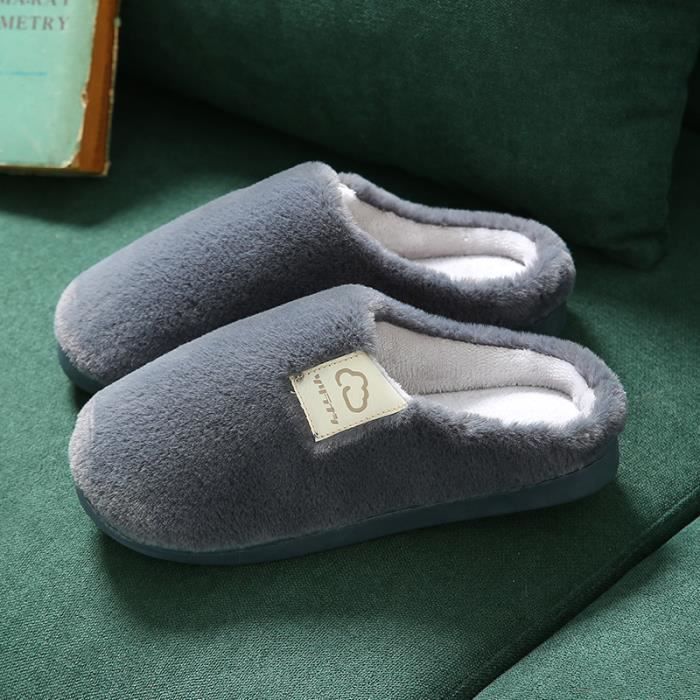 Chaussons D'intérieur Pour Homme Quality Slippers - Modèle MS 22 - Taille Au Choix - Textile Uni - Neuf Sous Blister