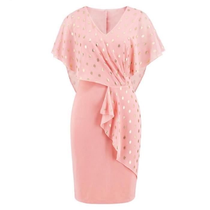 Robe Midi Tricotée Femme - Col Rond, Manches Longues, Pull Enveloppé Chaud Pour Hiver - Polyester Acrylique Élastique