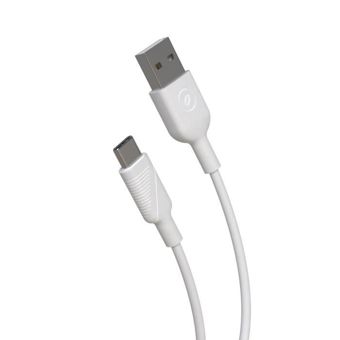 MUVIT FOR CHANGE Câble USB A / USB C - 1.2 m - Blanc