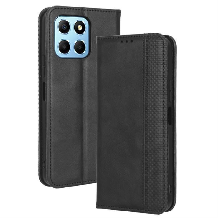 Etui pour Honor X8 5G-X6 4G-70 Lite 6.5 ,Luxe PU Cuir Portefeuille Magnétique Housse téléphone