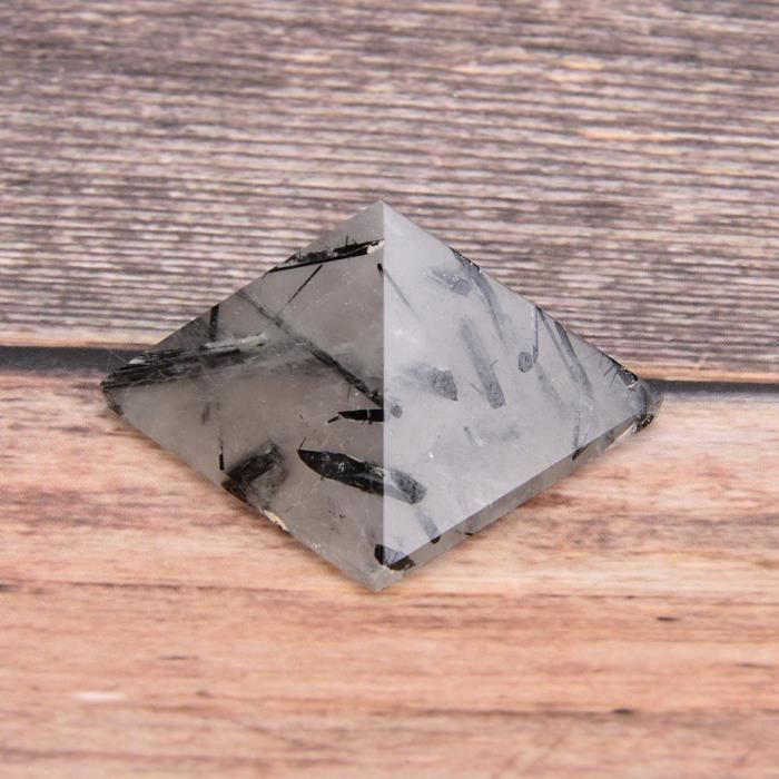 Pyramidal Quartz Omabeta Cristal pyramidal Pyramide de Quartz rutilé noir en cristal 100 ...