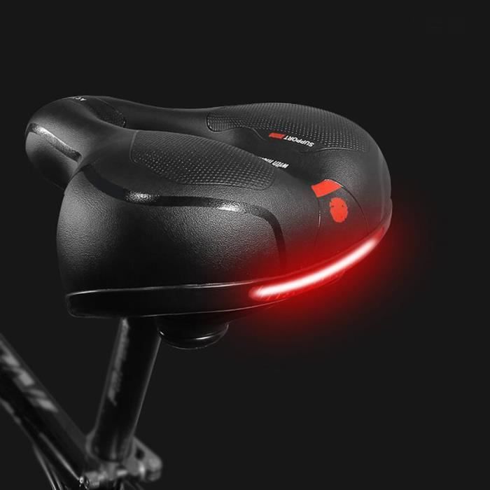 WEST BIKING Selle de vélo large et rembourrée pour VTT, coussin de siège élargi et épaissi, creux et confortable