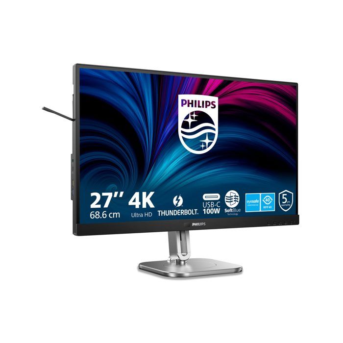 Philips 27B2U6903 Moniteur Ultra HD 27 Pouces Haut Parleur Haut Parleur 3840x2160 60 Hz 2X HDMI DisplayPort Thunderbolt 4 RJ45 hub USB - vue 9
