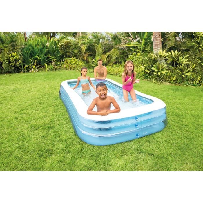 bleu anti-poussière facile à installer pour piscines gonflables WingSin Bâche de piscine 183 cm étanche ronde avec attaches de corde