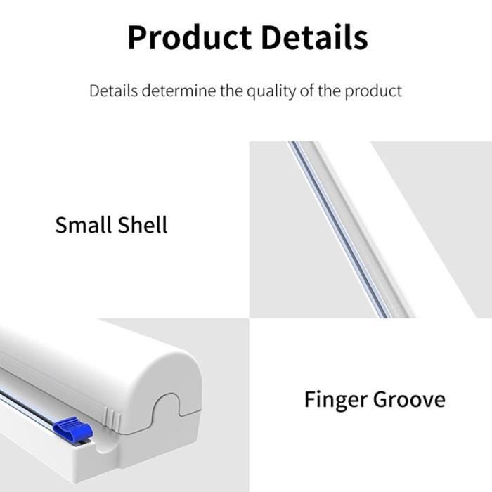 4 Coupe-films Plastiques Glissants 30cm - Pour Rouleaux Aluminium, Papier Cuisson - Installation Par Clip
