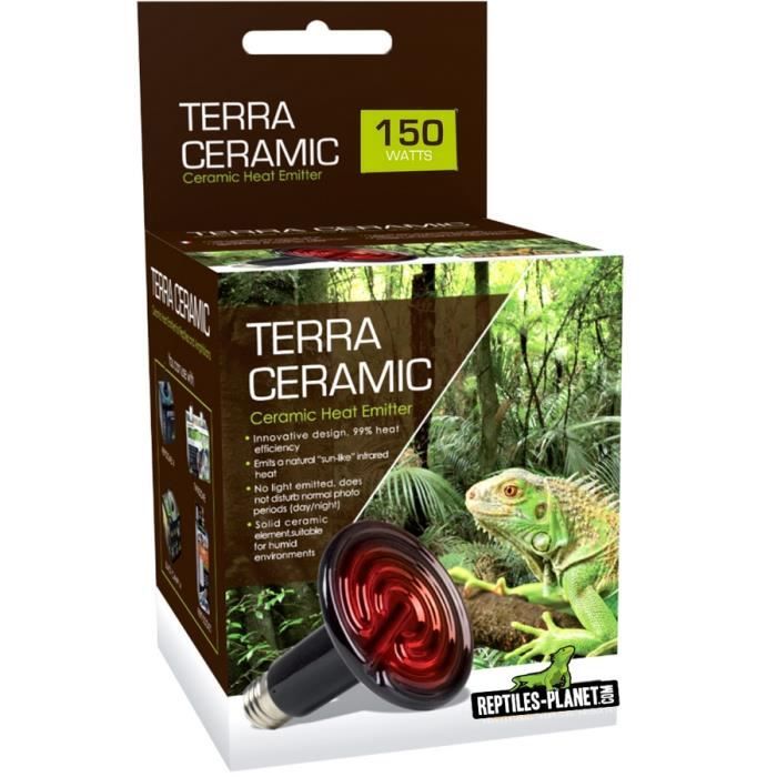 Comparer les prix de Lampe Chauffante pour Reptiles Terra Céramique 150 W REPTILES-PLANET