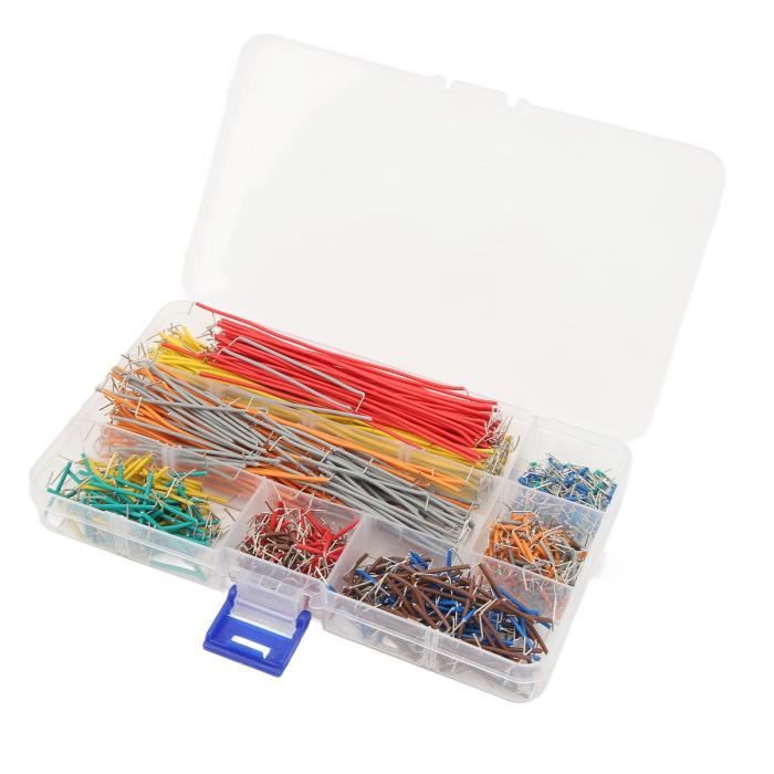 ARAMOX Kit de fils de raccordement de breadboard 140Pcs avec boîte de