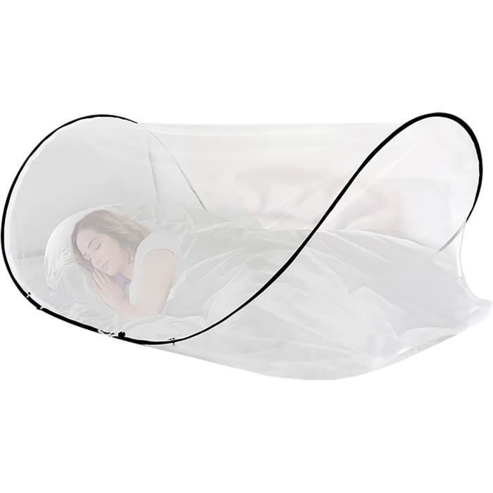 Moustiquaire Pour Lit Simple Pliable - Tente Anti-Moustiques 90x90x190cm, Installation Pop-Up Instantanée Pour Maison, Camping & Voyages