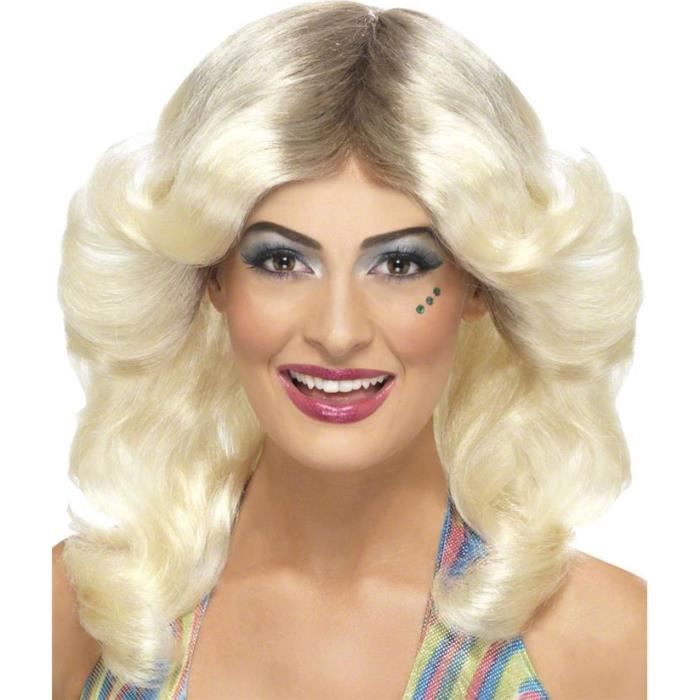 Perruque femme disco années 70 blond bicolore - Cdiscount Jeux - Jouets