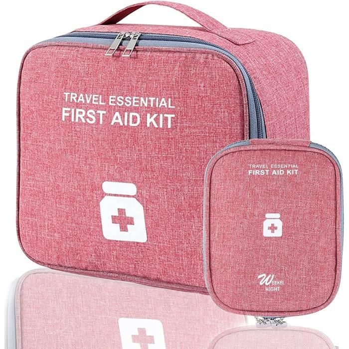 Focenat 2 Pièces Trousse De Premiers Secours Vide - Grande Et Petite Boîte Secours Maison Bureau Voyage Voiture Camping - Trousse Pharmacie Organisée