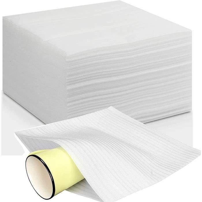 100 Feuilles Mousse Prédécoupées Déménagement - Protection Ultime Pour Vaisselle, Verres Et Objets Fragiles 300x300mm