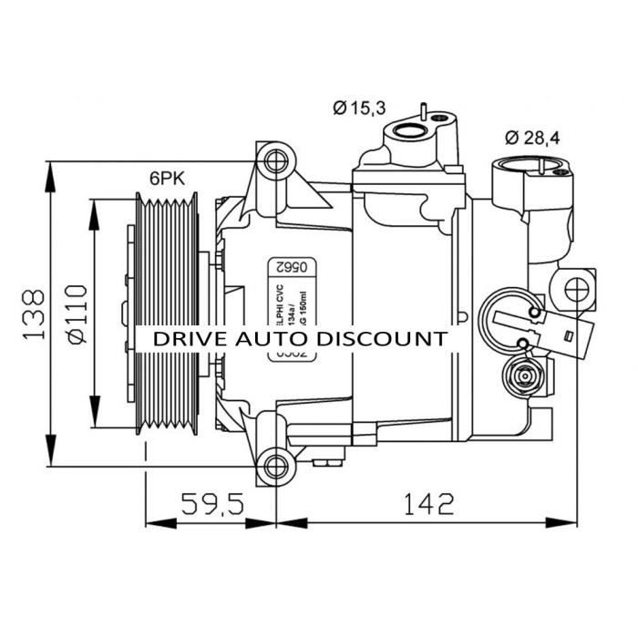 Compresseur de climatisation pour Skoda Octavia 1.6 À part. 05