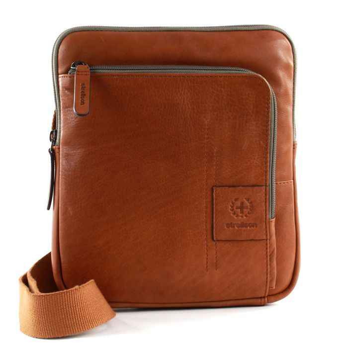 Strellson Abbey Shoulderbag XSVZ – Borsa A Spalla In Pelle E Poliestere – Marrone Scuro – 20x23x3 Cm