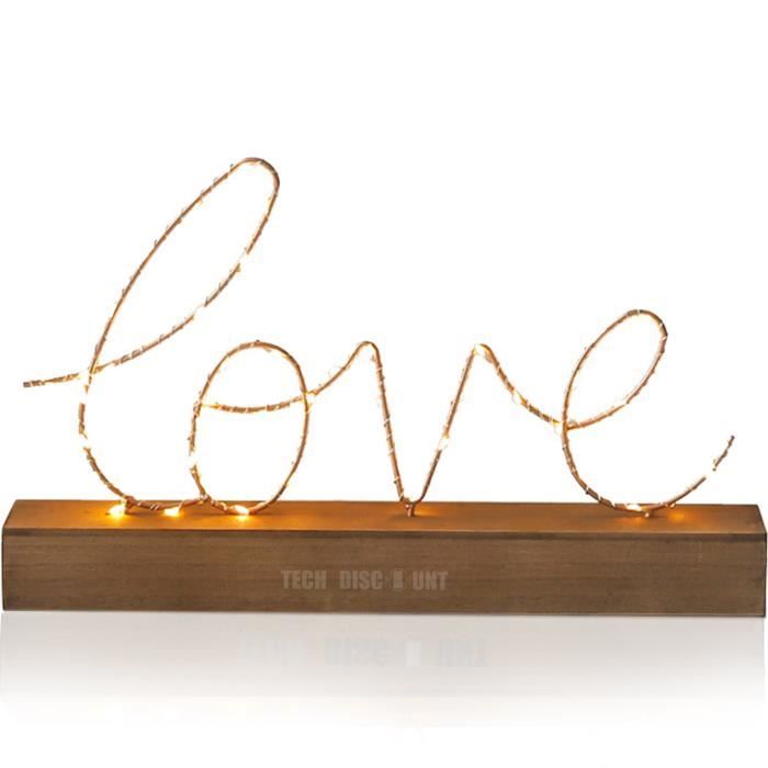 td® décoration lumineuse pour la maison salon bureau chambre anniversaire mariage love lumières lecture design lettres fer forgé