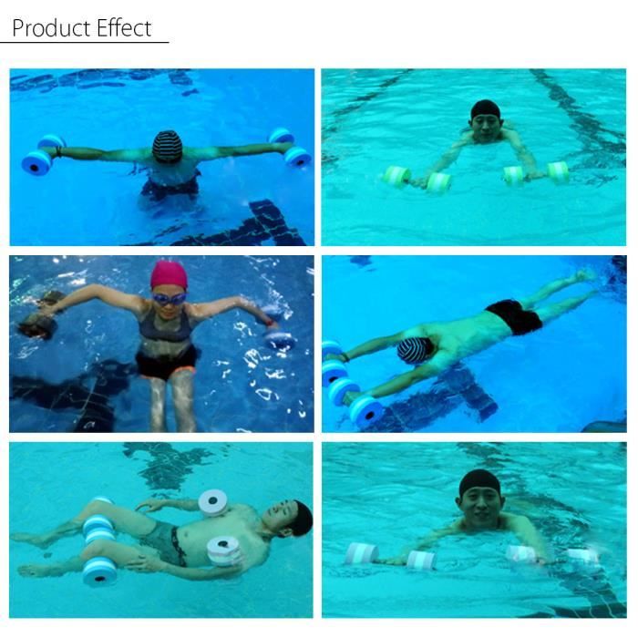 Lot De 2 Haltères Aquagym En Mousse EVA - Légers Et Colorés (rose, Violet, Gris, Orange, Jaune, Menthe)