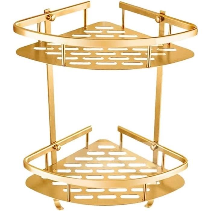 Harbour Housewares 1x Clair 20cm Étagère D'angle En Verre Flottant - Salle De Bain Douche Cuisine Rayonnage Stockage Unité D'Affichage Avec Supports Argentés