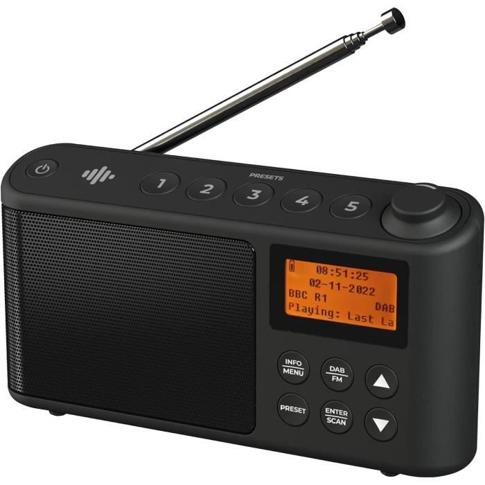 Radio Portable Rechargeable Radio Dab-Dab+ & FM, Alimentation Secteur Et Batterie, Poste Radio Radio Dab Portable