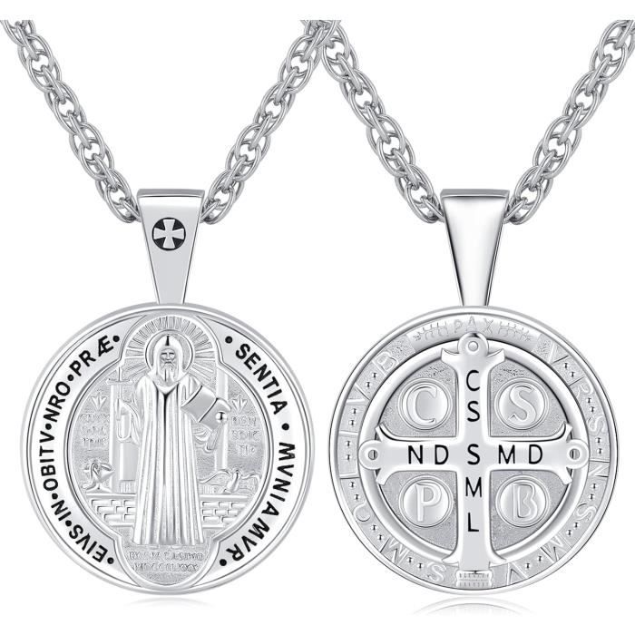 Vintage Christ Jésus Crucifix Inri Croix Pendentif Collier Pour Homme