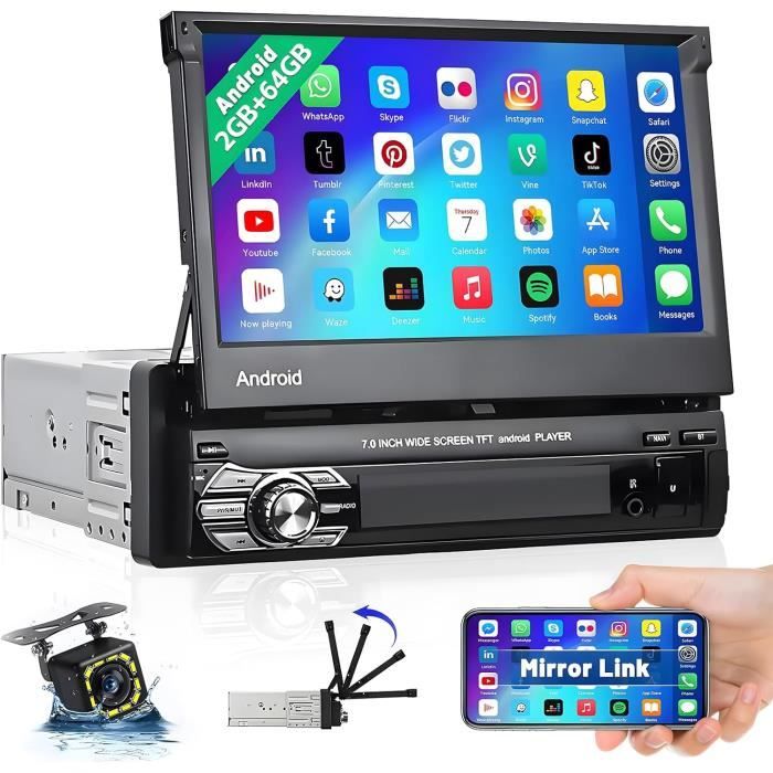 Inefala Autoradio Android 13 Peugeot 406 1999-2004 9" - CarPlay Android Auto Sans Fil + Caméra Arrière