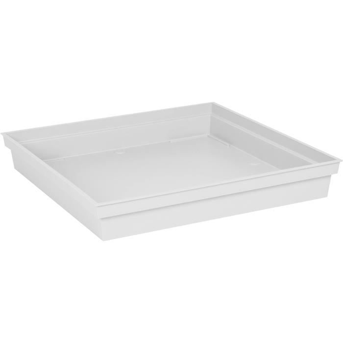 Lot De 12 Soucoupes Carrées Pour Plantes - 18x18 Cm - Plateau Intérieur/extérieur Pour Pots De Fleurs