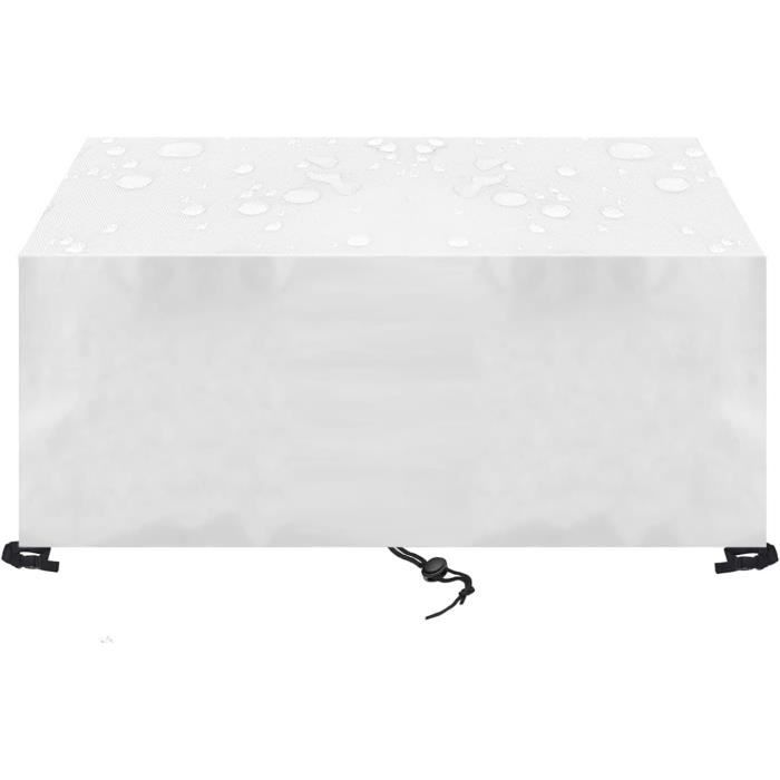 Housse De Table De Jardin Imperméable - Tissu Oxford 420D, Protection Contre La Pluie, Poussière Et UV - 300x70x90 Cm, Beige
