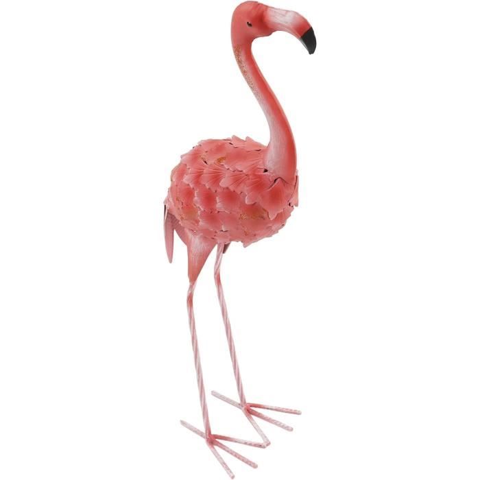 Statue De Jardin Flamant Rose, Figurines D'Oiseau Flamant Rose En Métal — free download