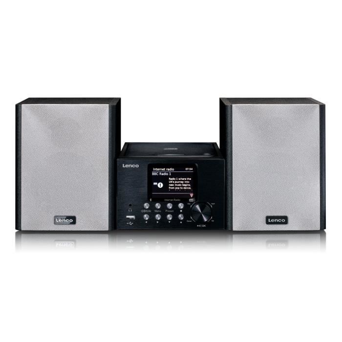 MICRO CHAINE HIFI AVEC SMART RADIO, LECTEUR CD/USB, INTERNET, DAB+, BLUETOOTH NOIR