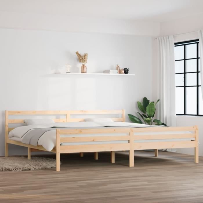 vidaXL Cadre de lit Bois massif 200x200 cm 814839