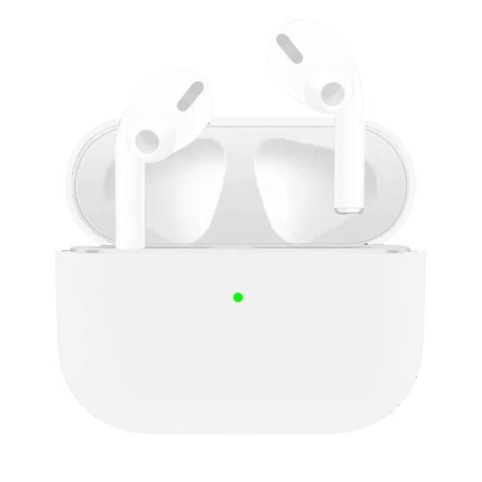 Coque Etui De Protection Pour écouteurs Sans Fil Ultra-mince En Silicone  Liquide Apple Airpods Pro Blanc 439322
