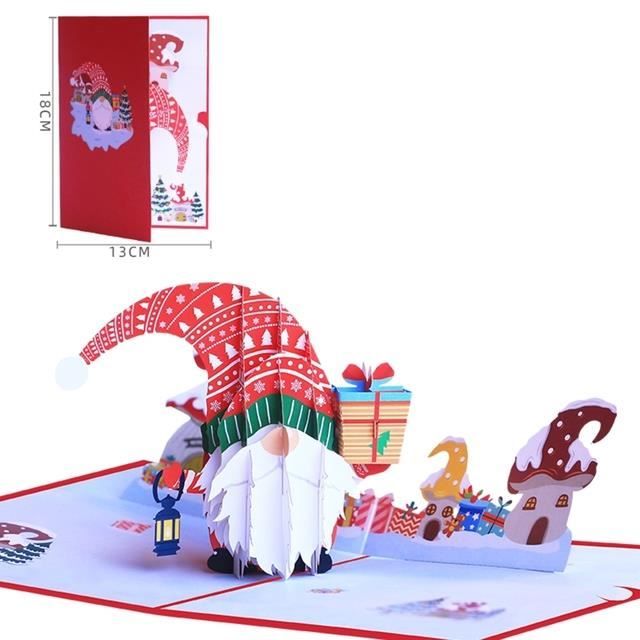 Hovilon Cartes De Noël 3D, Cartes Postales De Vacances Pop-Up