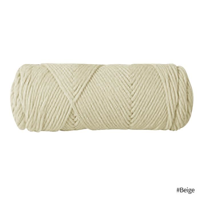 Lot De 4 Rouleaux Fil Coton Au Lait Uni 50g - Idéal Crochet Et Tricot
