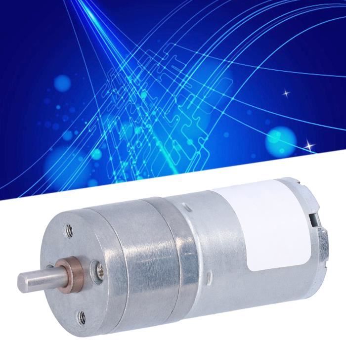 ICQUANZX Moteur à Engrenages DC 12V 200 Tr/min – Micro Moteur Réducteur Métal Couple Élevé – Arbre 6 Mm