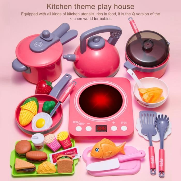 17-22pcs enfants cuisine lave-vaisselle jouet ensemble filles jeux  miniatures aliments légumes fruits cuisine cuisine éducative jouets pour  enfants